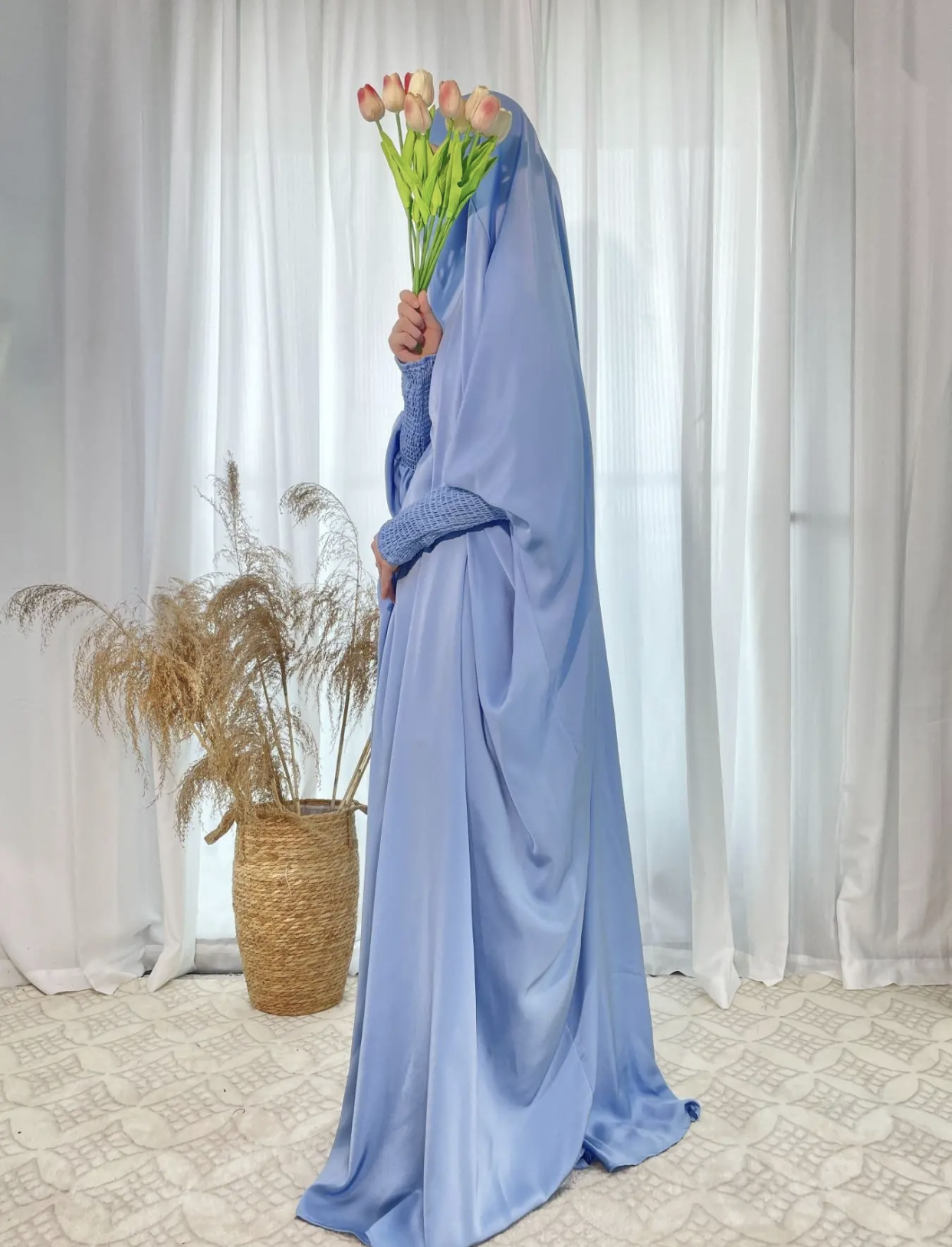 Blue One Piece Jilbab