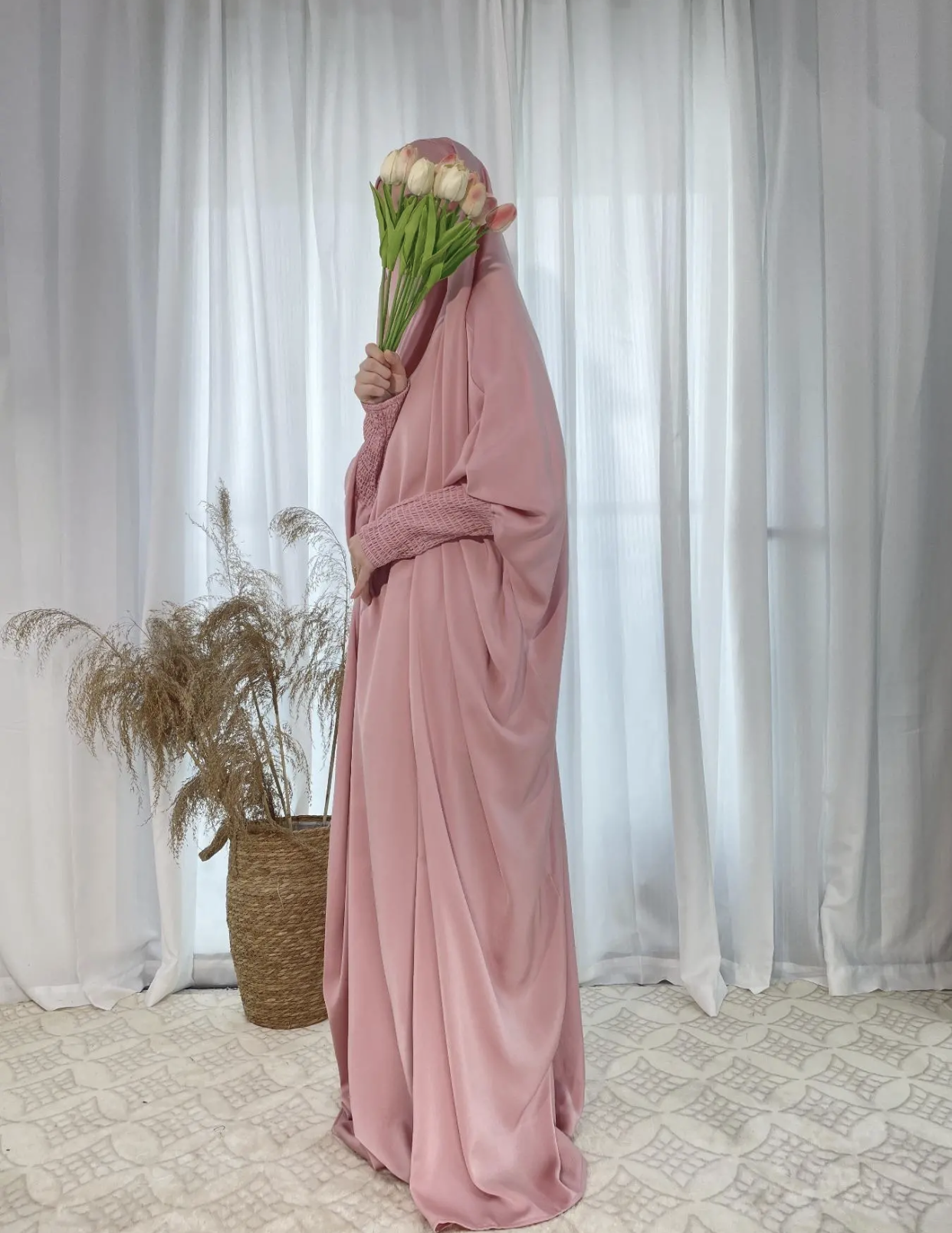 Pink One Piece Jilbab