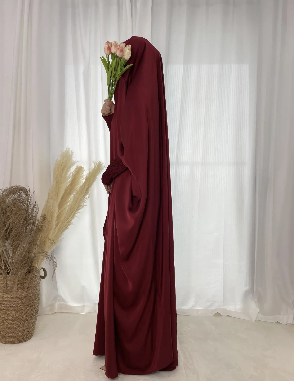 Maroon One Piece Jilbab