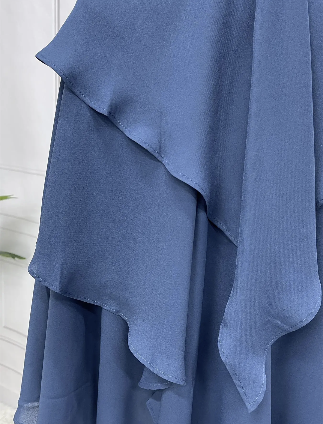 Blue Three Layered Khimar