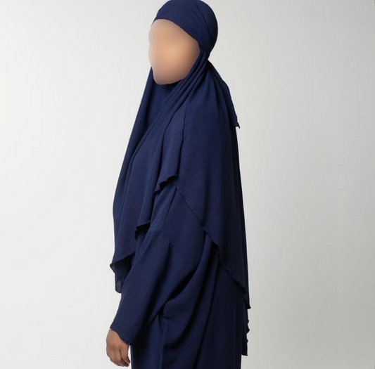 Navy Single Layered Khimar