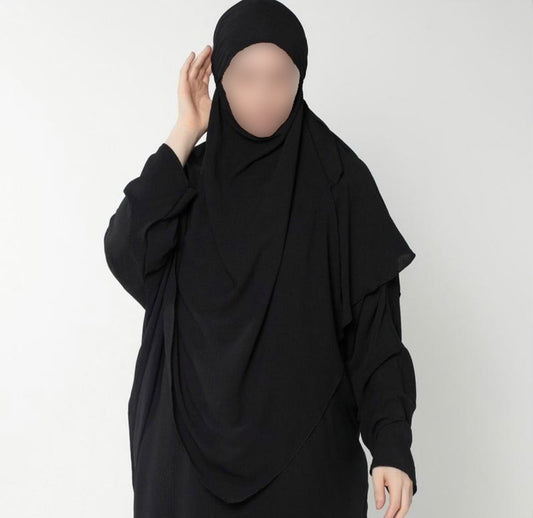 Black Single Layer Khimar