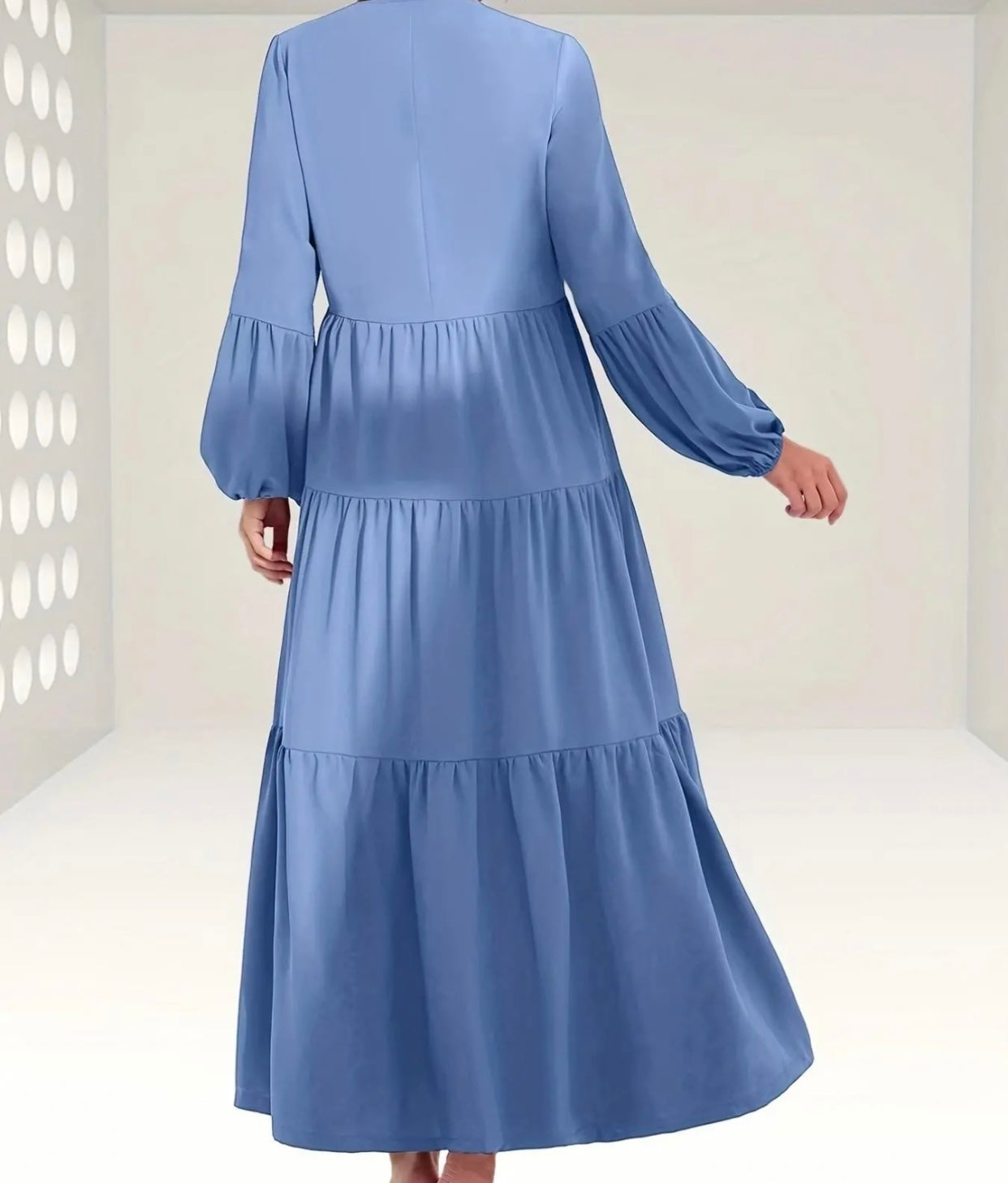 Blue Modest Abaya Dress