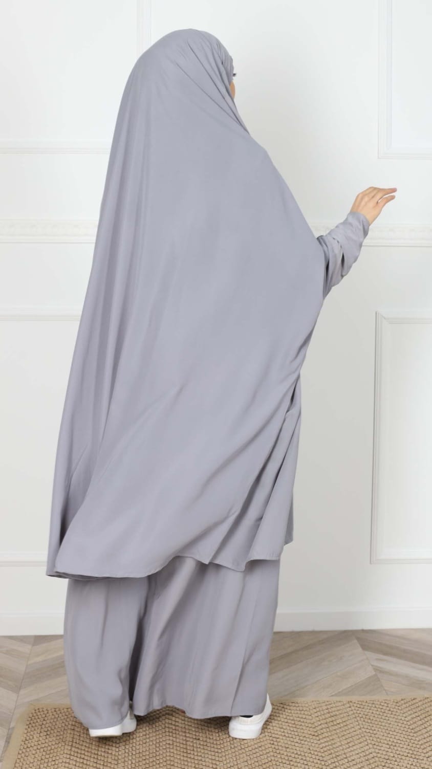 Grey Lycra Sleeve Two Piece Jilbab