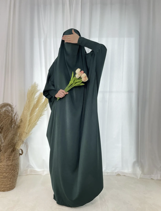 Dark Green One Piece Jilbab