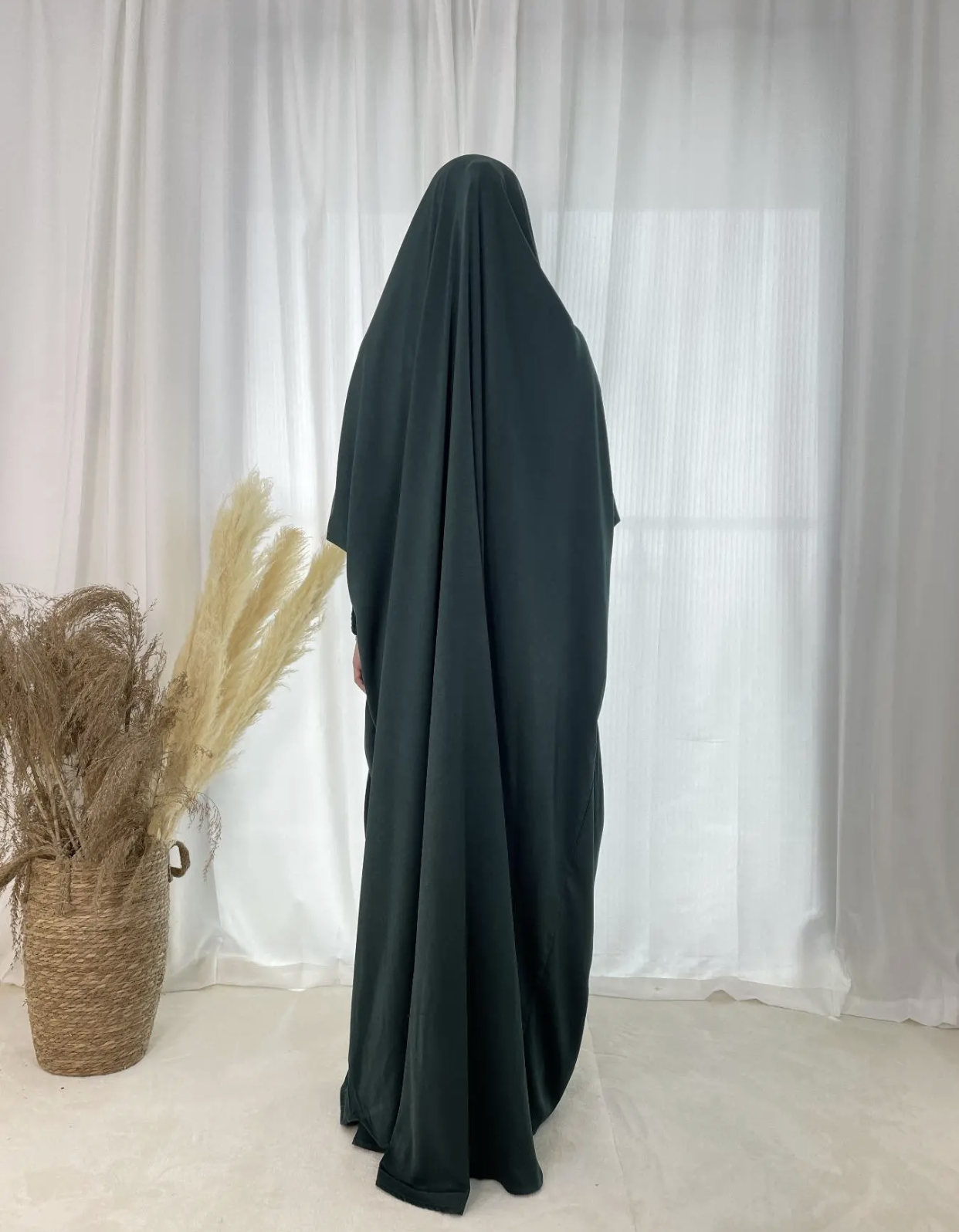 Dark Green One Piece Jilbab