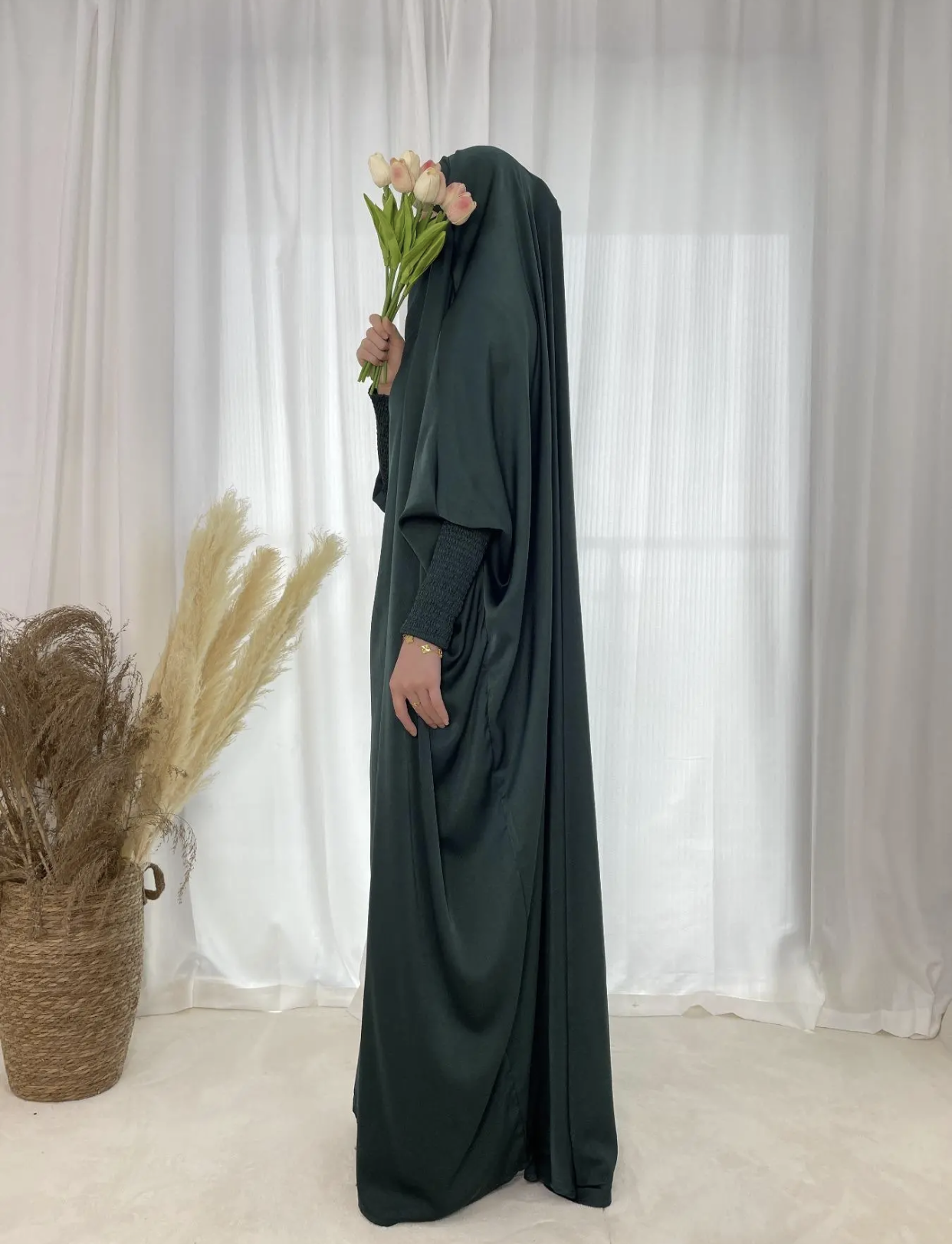 Dark Green One Piece Jilbab