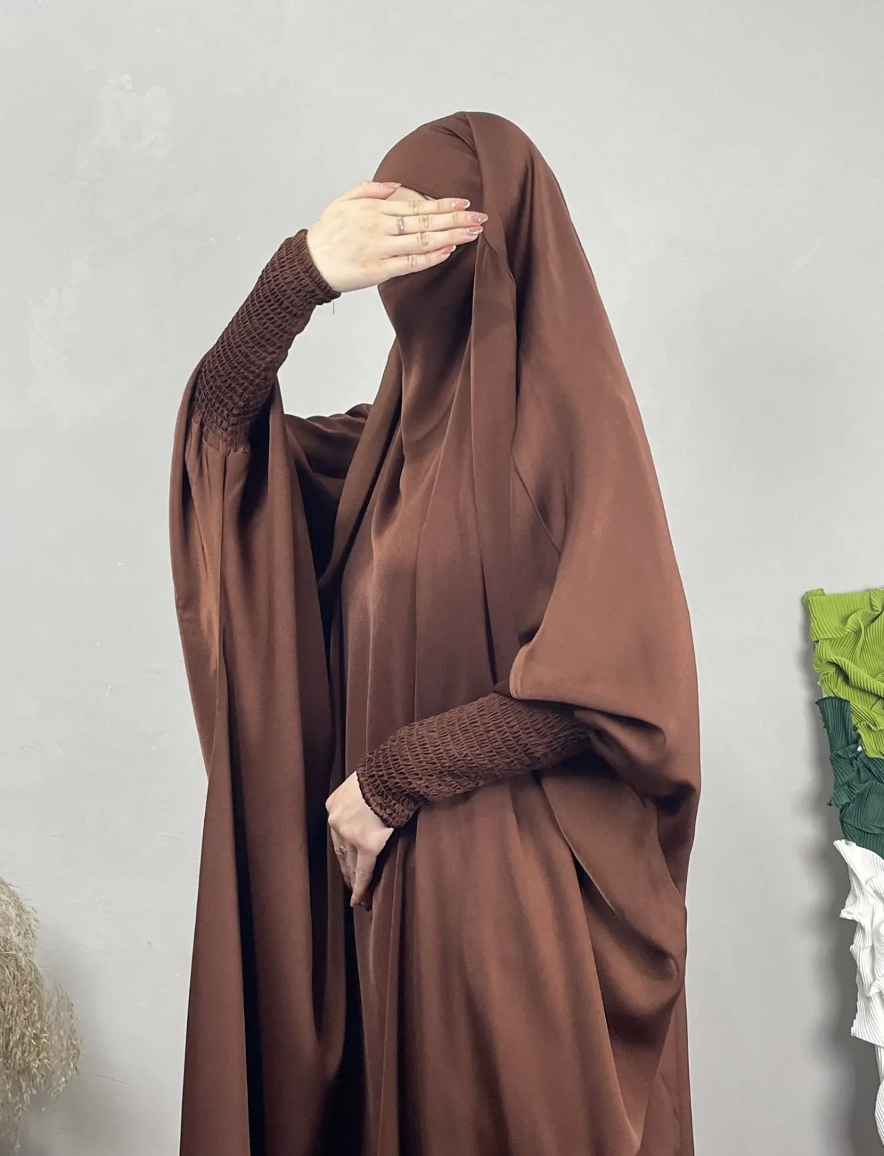 Coffee Brown One Piece Jilbab