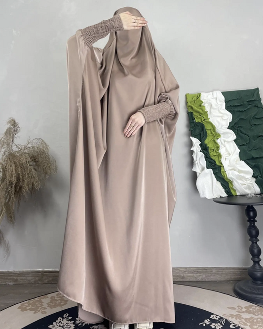 Beige One Piece Jilbab