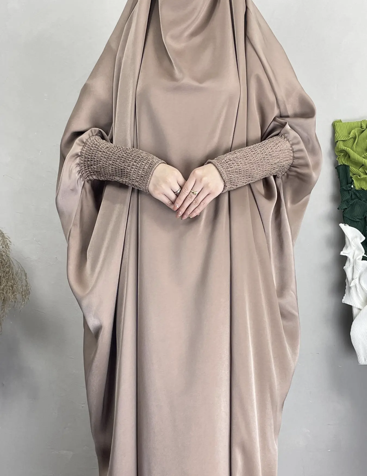 Beige One Piece Jilbab