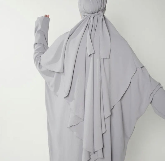 Light Grey Single Layer Khimar