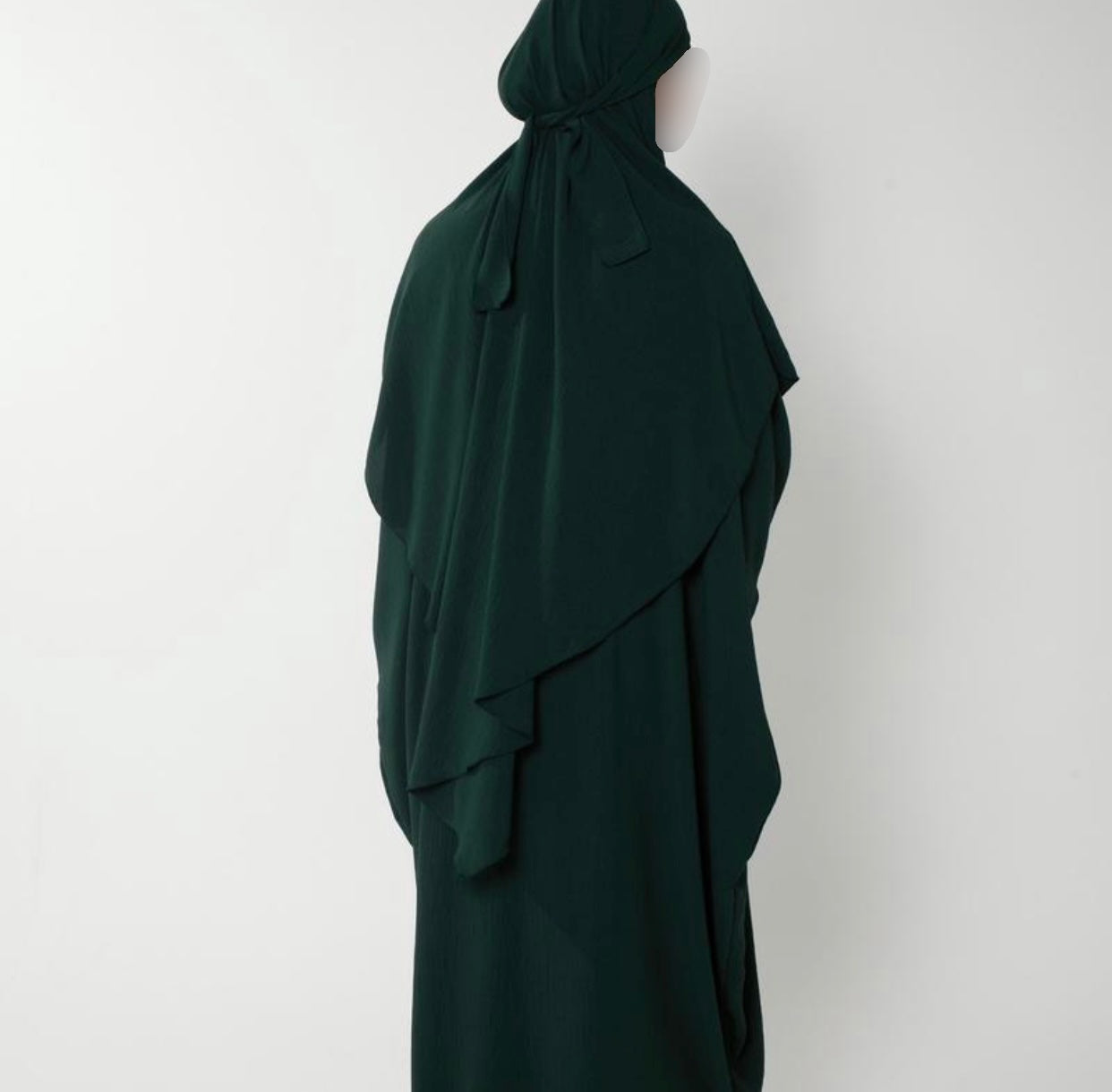 Emerald Single Layer Khimar And Abaya Set