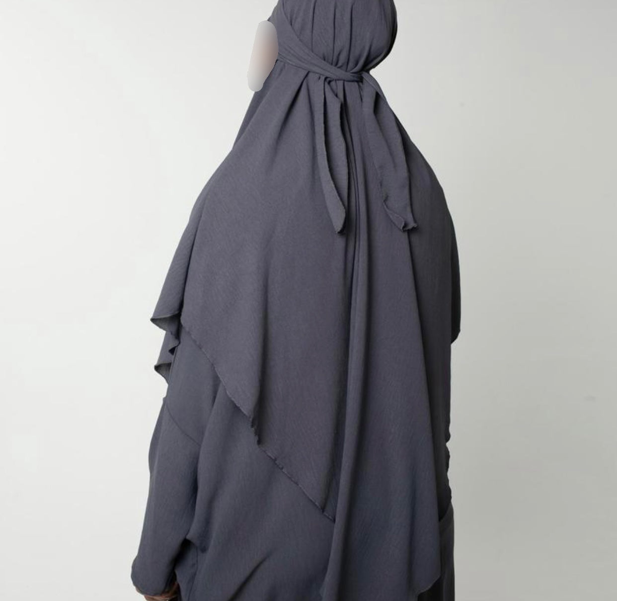 Dark Grey Single Layer Khimar