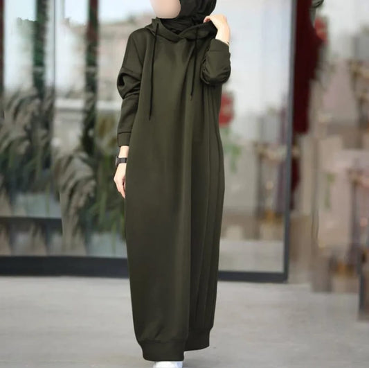 Army Green Hooded Abayas