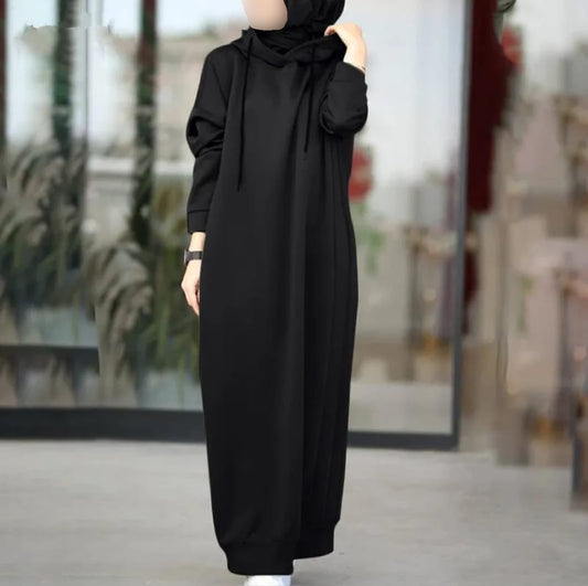 Black Hooded Abaya